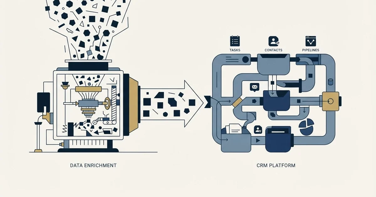Editorial illustration for Apollo.io vs OnePageCRM