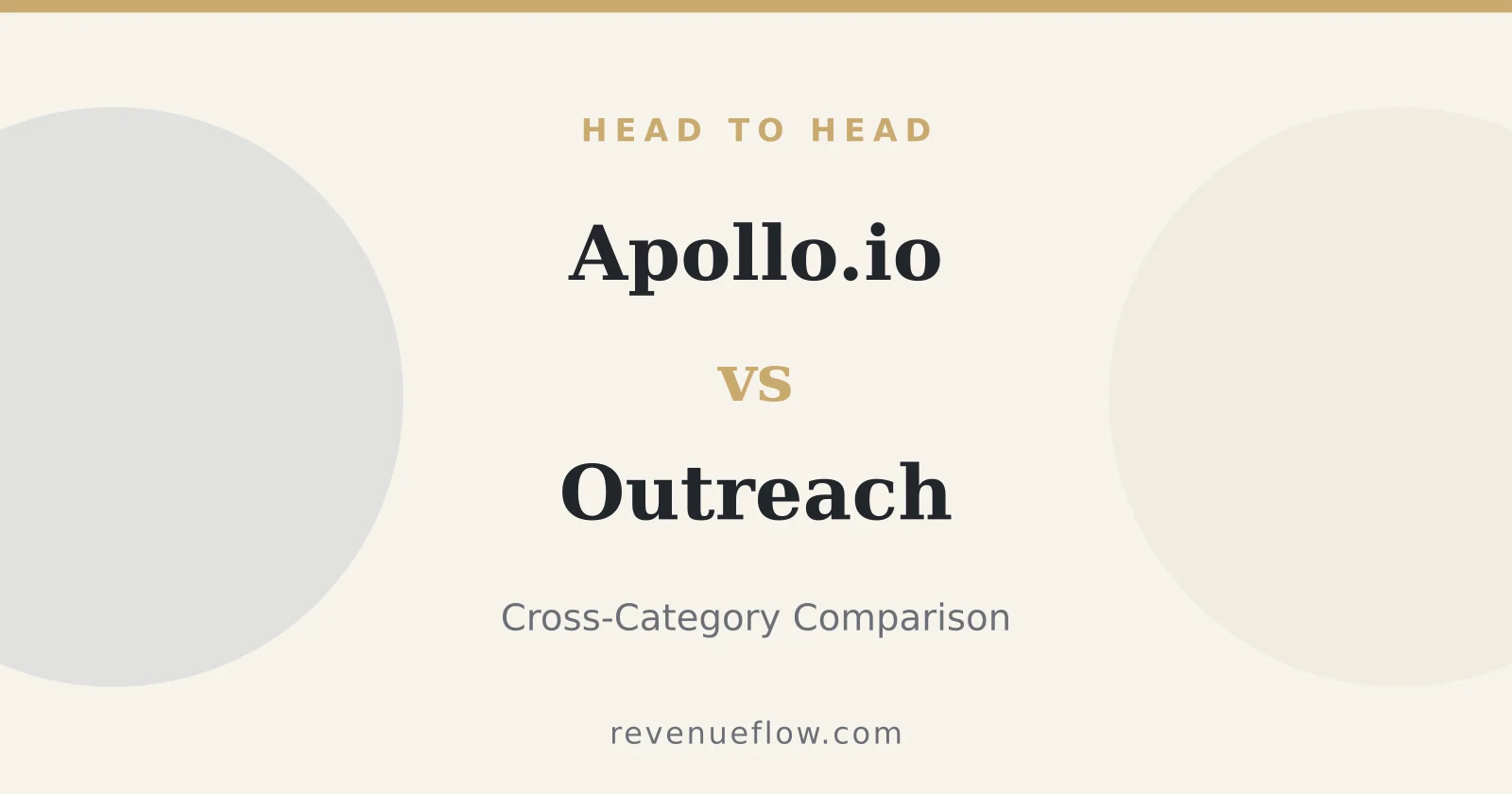 Branded cover: Apollo.io vs Outreach: Cross-Category Comparison