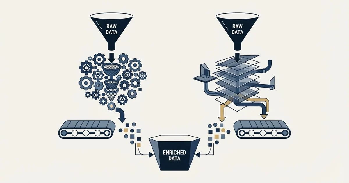 Editorial illustration for Apollo.io vs People Data Labs