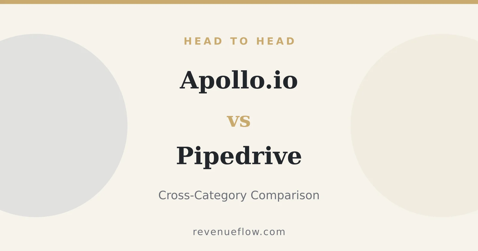 Branded cover: Apollo.io vs Pipedrive: Cross-Category Comparison