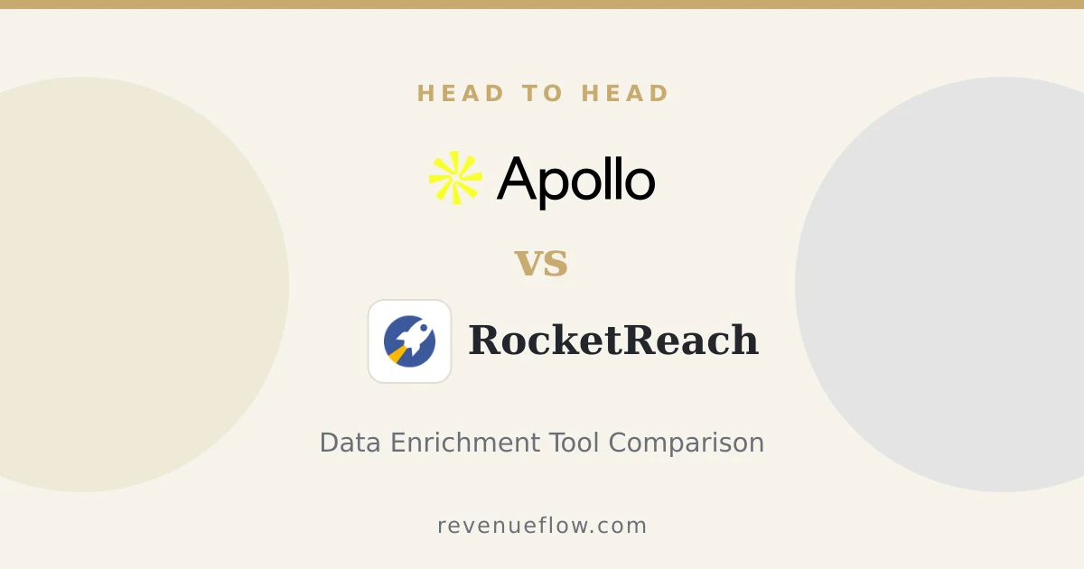 Branded cover: Apollo.io vs RocketReach: Data Enrichment Tool Comparison