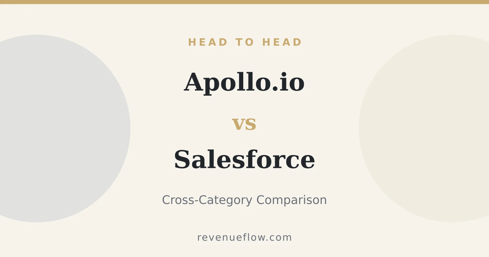 Branded cover: Apollo.io vs Salesforce: Cross-Category Comparison