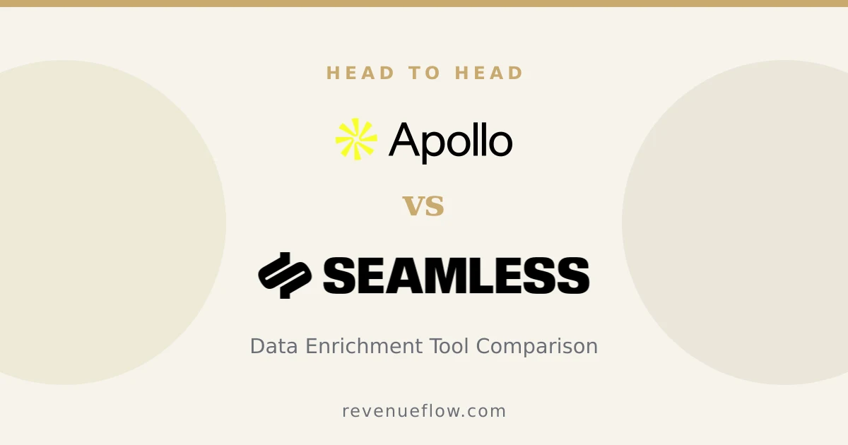 Branded cover: Apollo.io vs Seamless.AI: Data Enrichment Tool Comparison