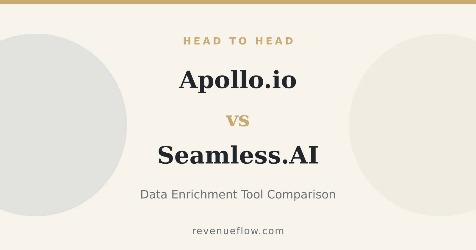 Branded cover: Apollo.io vs Seamless.AI: Data Enrichment Tool Comparison