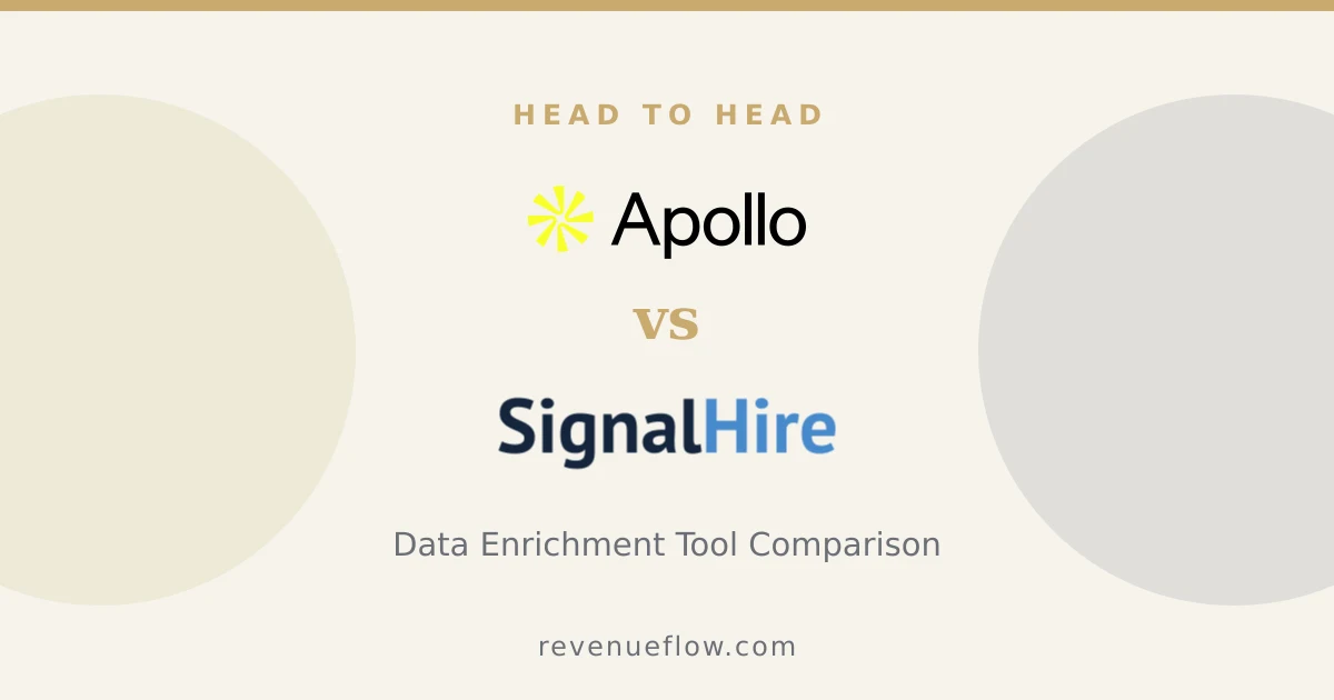 Branded cover: Apollo.io vs SignalHire: Data Enrichment Tool Comparison