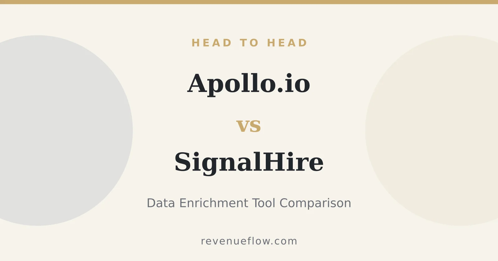 Branded cover: Apollo.io vs SignalHire: Data Enrichment Tool Comparison