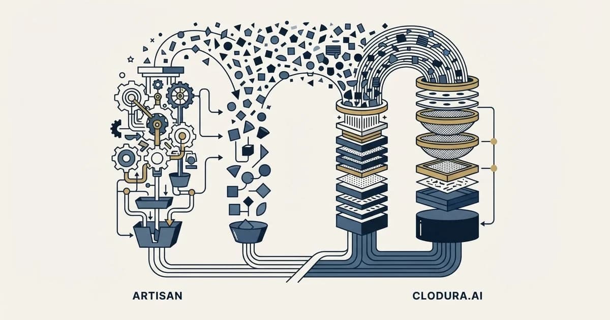 Editorial illustration for Artisan vs Clodura.AI
