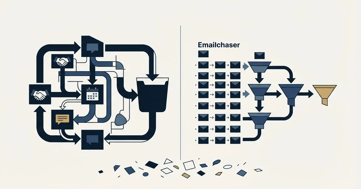 Editorial illustration for Artisan vs Emailchaser