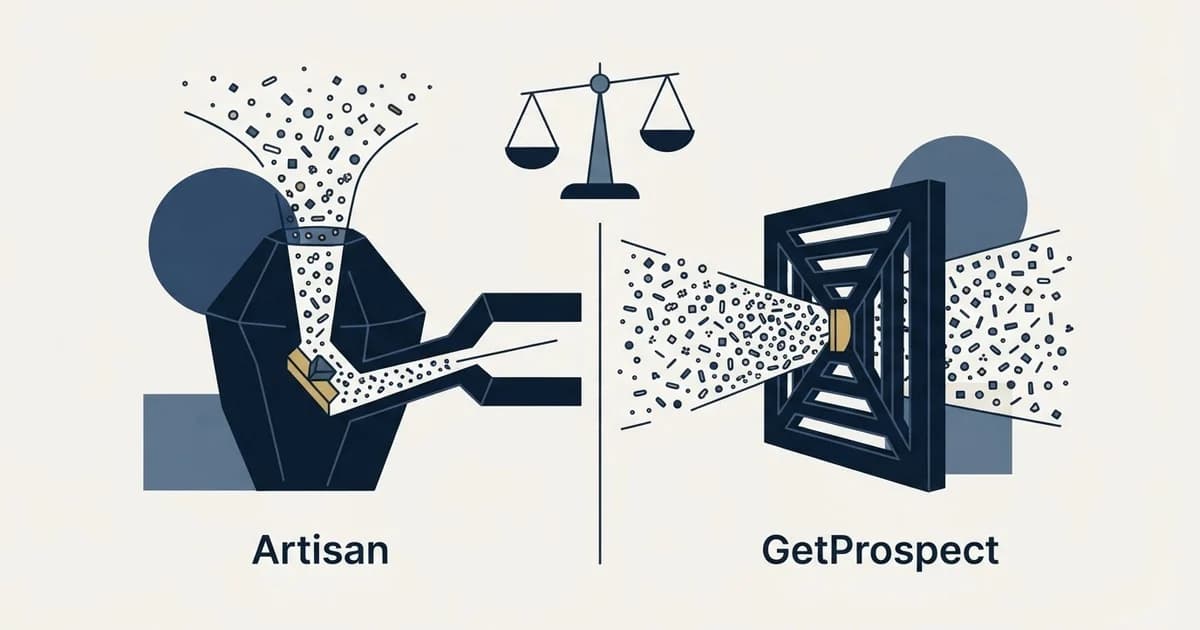Editorial illustration for Artisan vs GetProspect