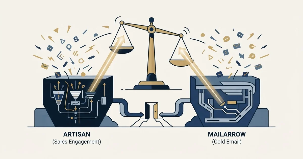 Editorial illustration for Artisan vs Mailarrow
