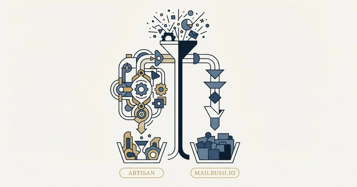 Editorial illustration for Artisan vs MailRush.io