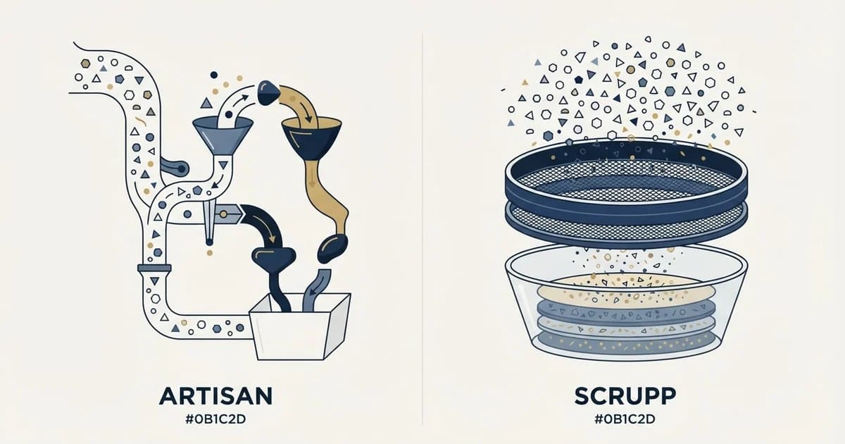 Editorial illustration for Artisan vs Scrupp