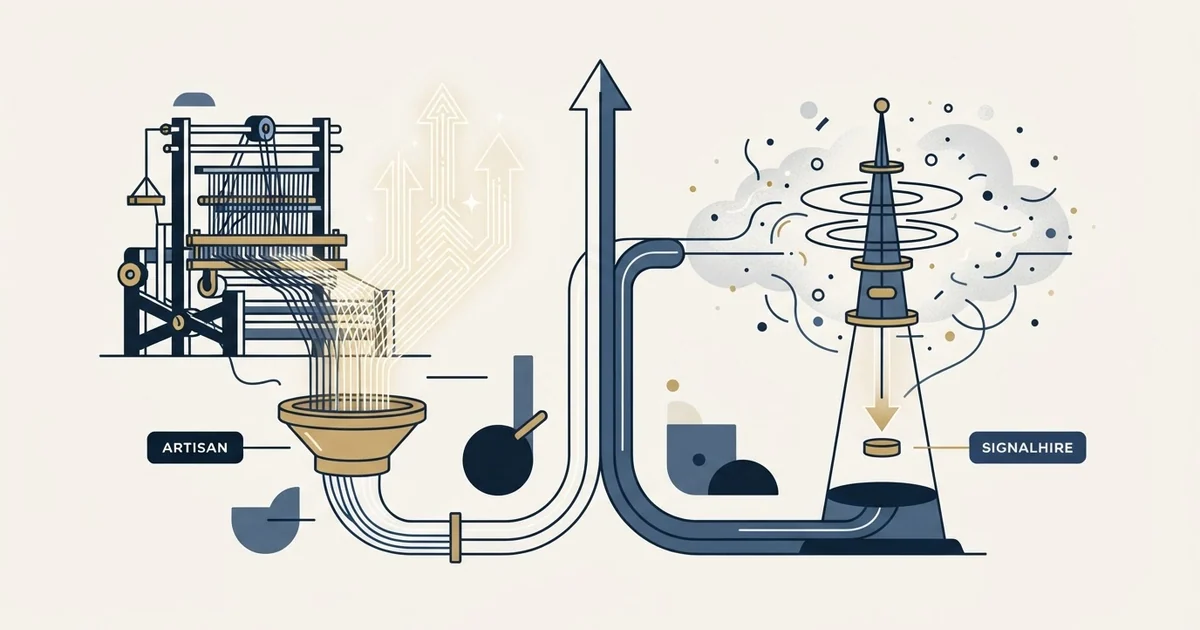 Editorial illustration for Artisan vs SignalHire