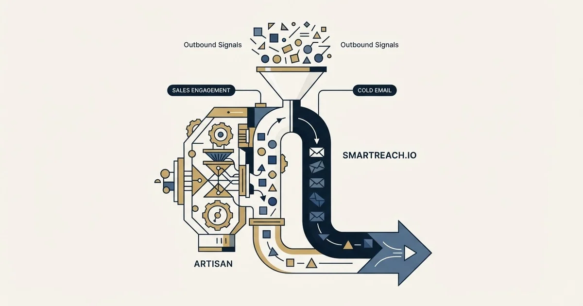 Editorial illustration for Artisan vs SmartReach.io
