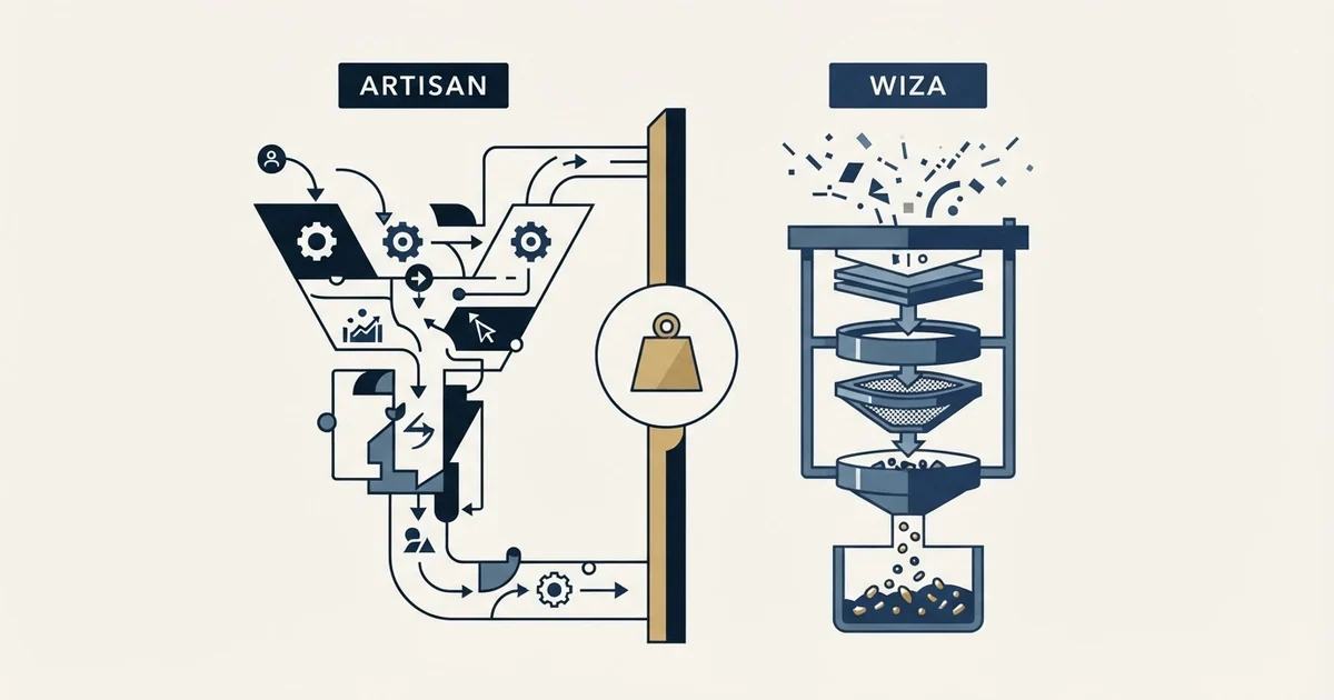 Editorial illustration for Artisan vs Wiza