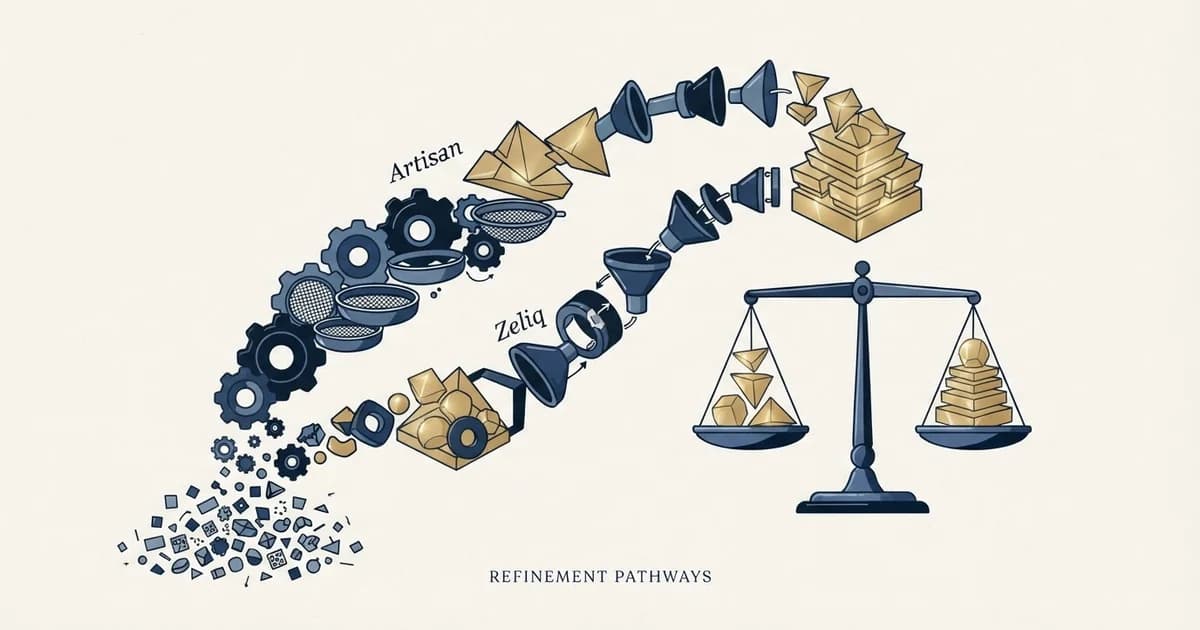 Editorial illustration for Artisan vs Zeliq
