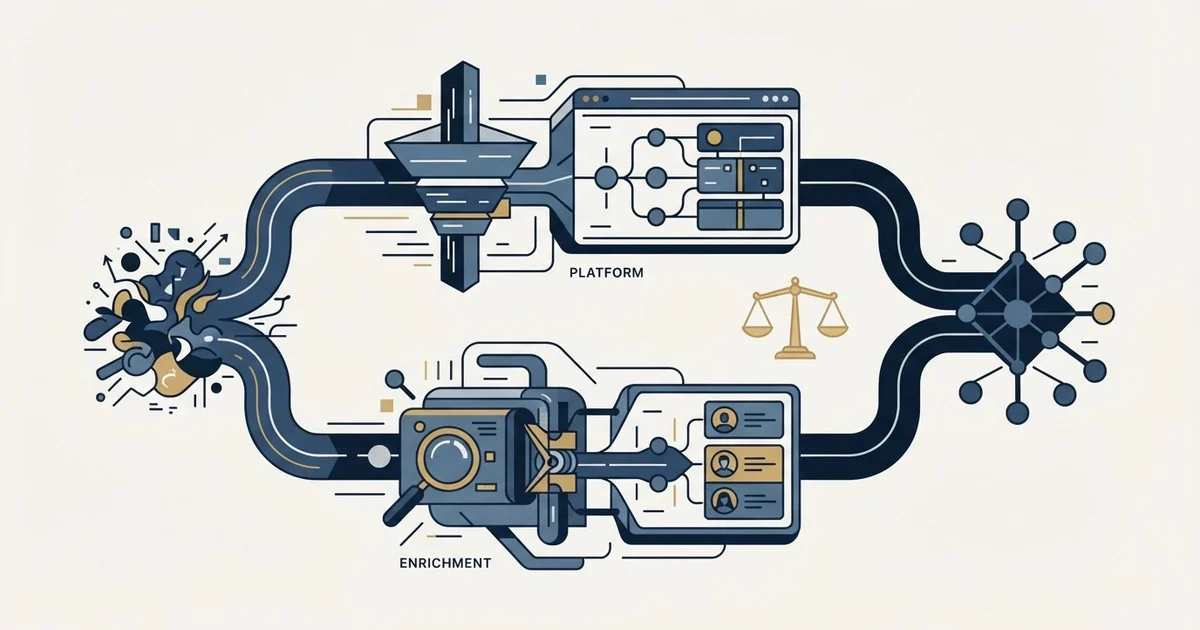 Editorial illustration for Attio vs Cognism