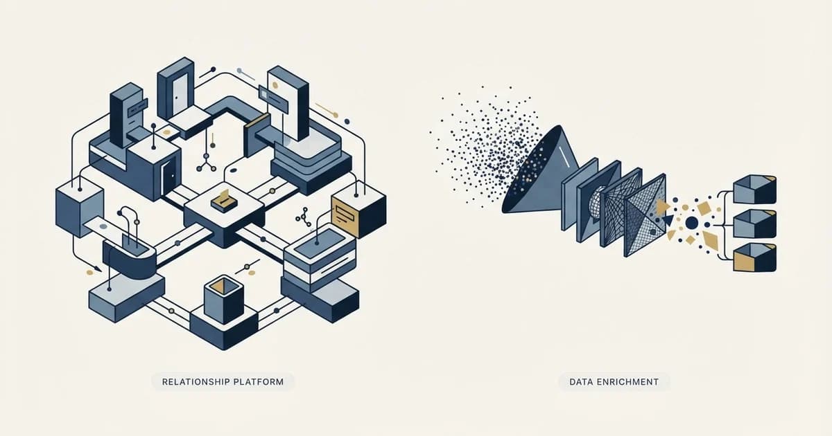 Editorial illustration for Attio vs Crustdata