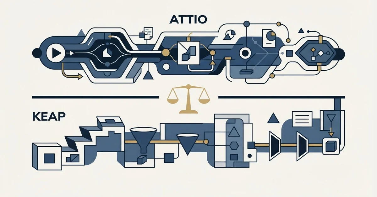 Editorial illustration for Attio vs Keap