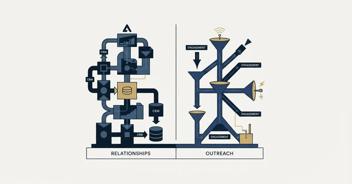 Editorial illustration for Attio vs Meet Alfred