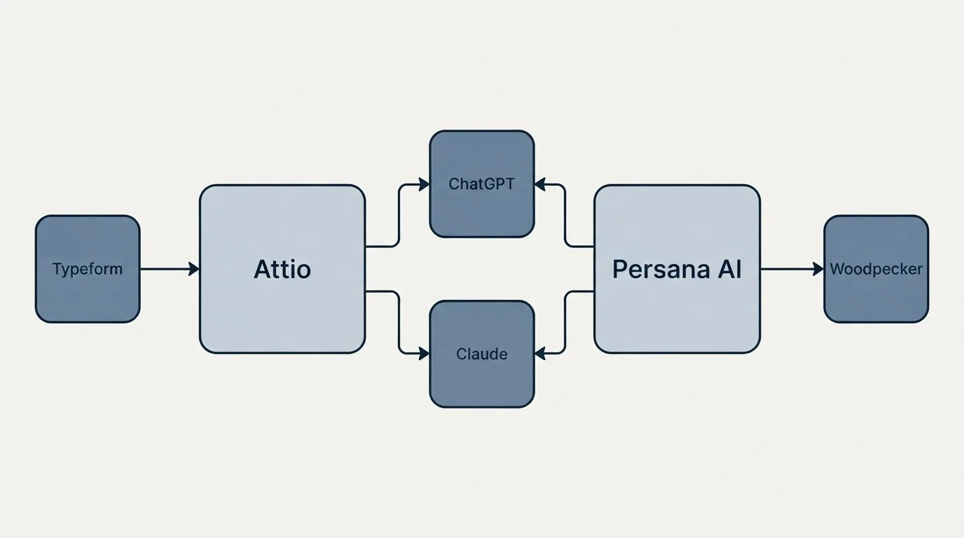 Integration flow: Integration Ecosystem (Attio, Persana AI, ChatGPT, Claude)