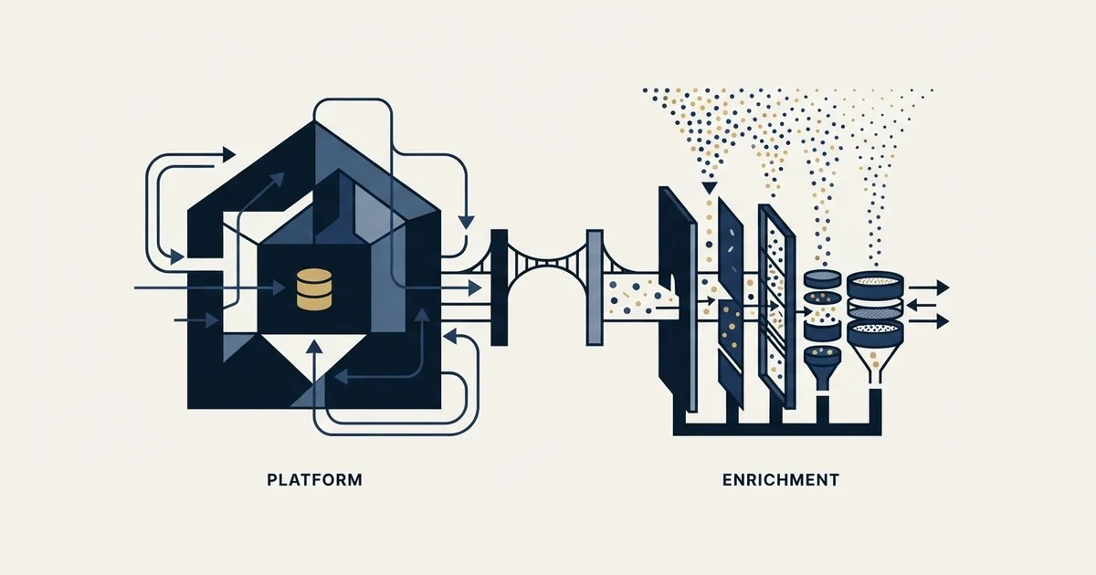 Editorial illustration for Attio vs UpLead