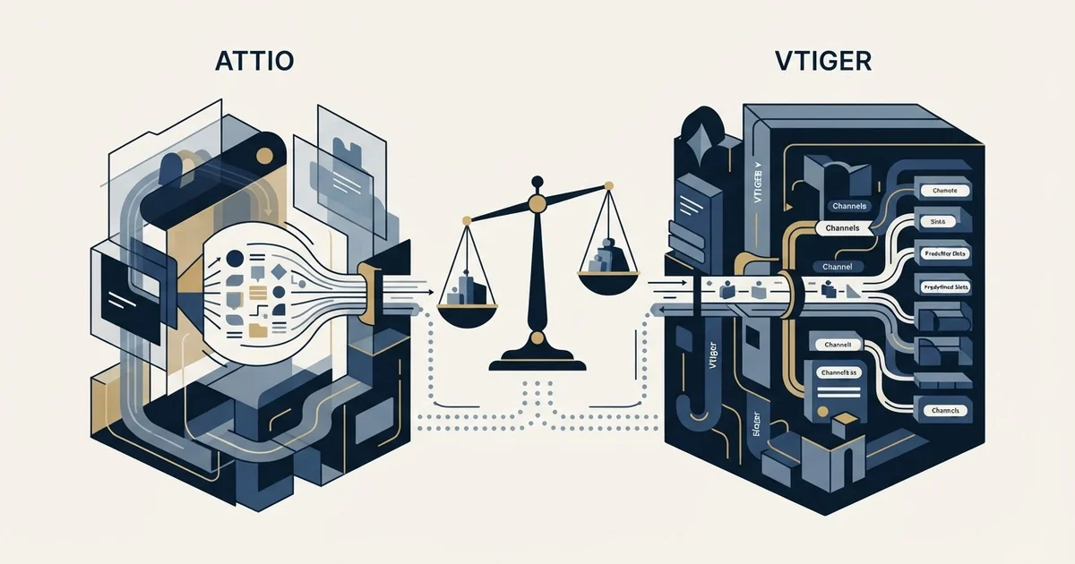 Editorial illustration for Attio vs Vtiger