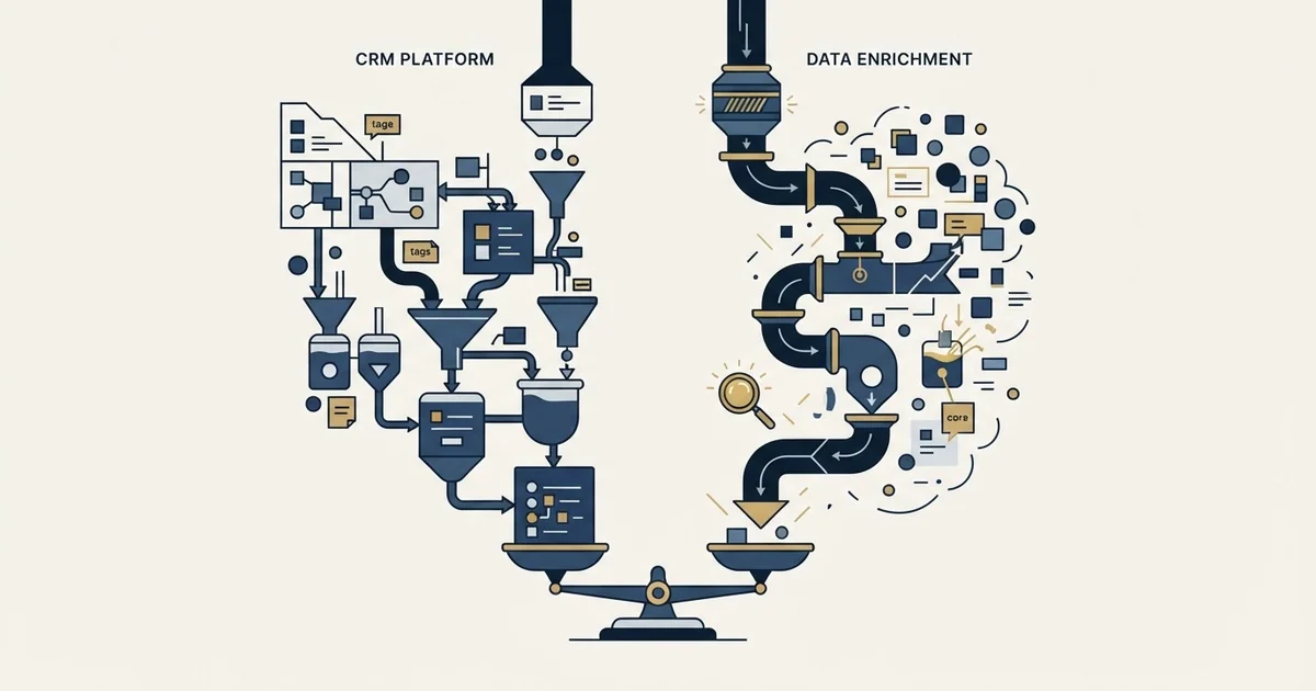 Editorial illustration for Attio vs Wiza