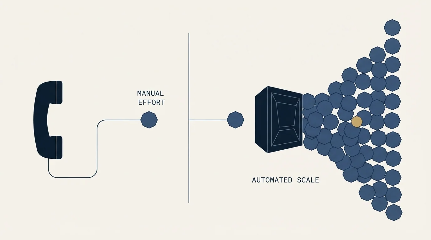 Section illustration: The line where automation becomes a different act