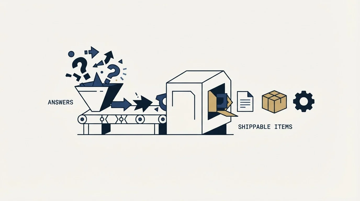 Section illustration: Turning answers into things that ship