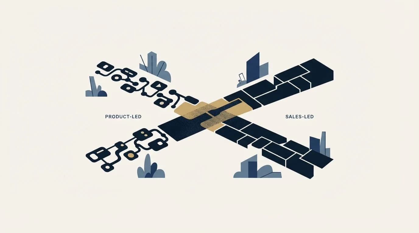 Section illustration: Where product-led and sales-led actually collide