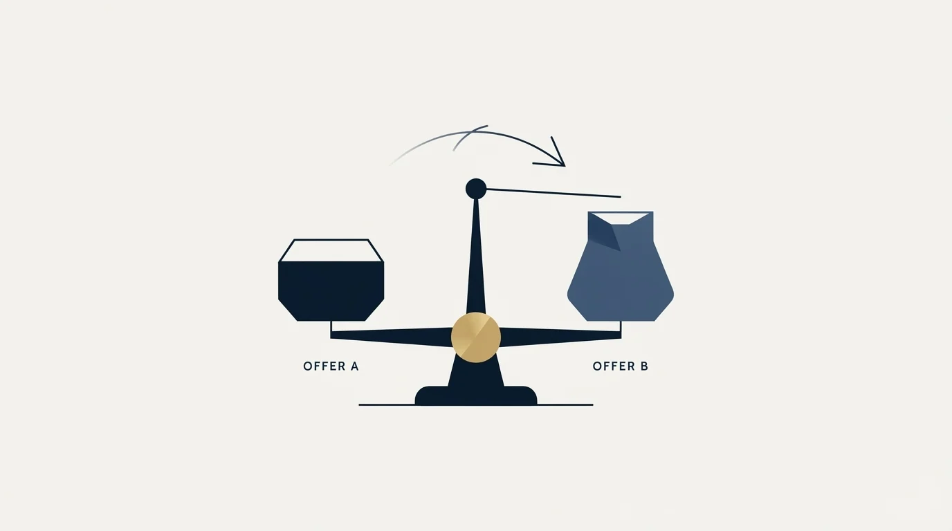 Section illustration: The trial is two different offers