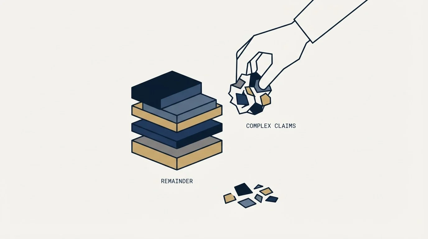 Section illustration: The claims to leave on the page