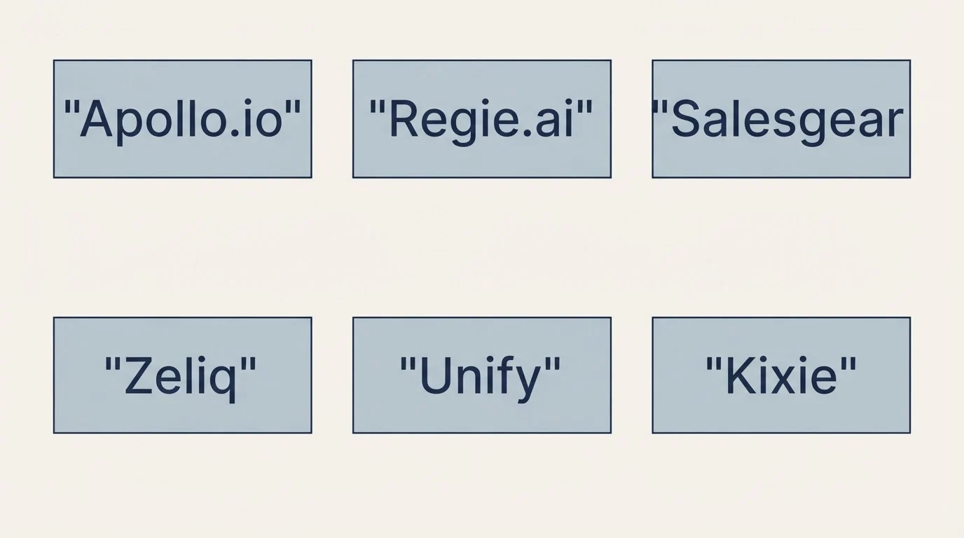 Schematic: Final Recommendation (Apollo.io, Regie.ai, Salesgear, Zeliq)
