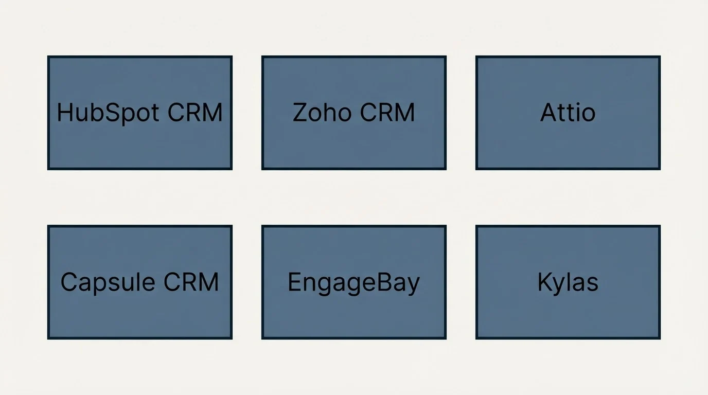 Schematic: Final Recommendation (HubSpot CRM, Zoho CRM, Attio, Capsule CRM)