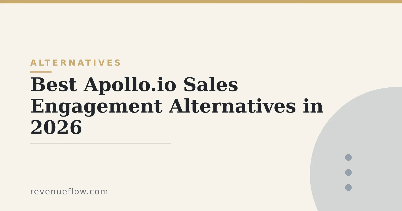 Branded cover: Best Apollo.io Sales Engagement Alternatives in 2026