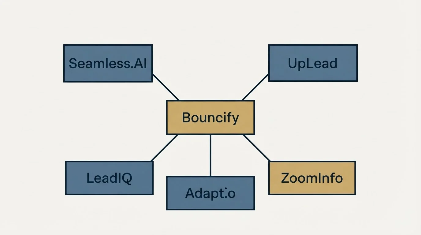 Schematic: Final Recommendation (Bouncify, Seamless.AI, UpLead, Adapt.io)