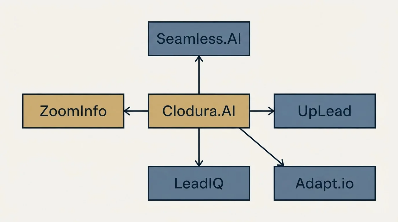 Schematic: Final Recommendation (Clodura.AI, Seamless.AI, UpLead, Adapt.io)