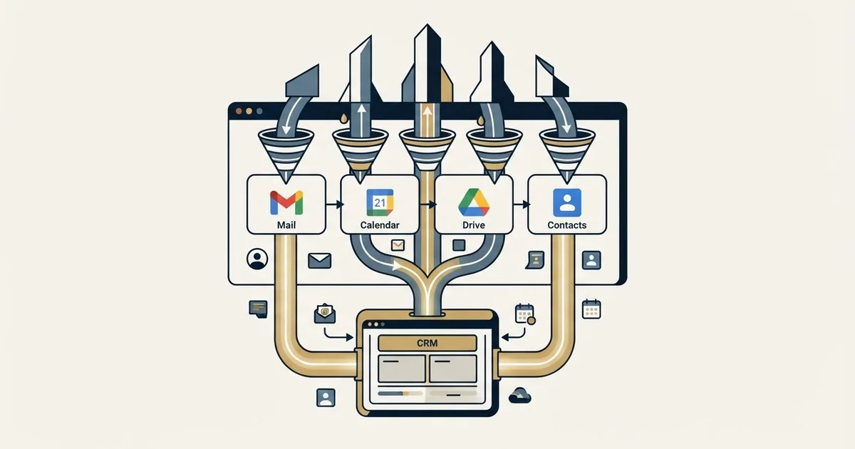 Editorial illustration for Best CRM for Google Workspace