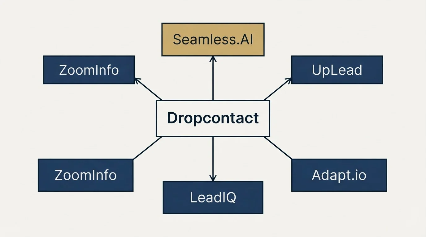 Schematic: Final Recommendation (Dropcontact, Seamless.AI, UpLead, Adapt.io)