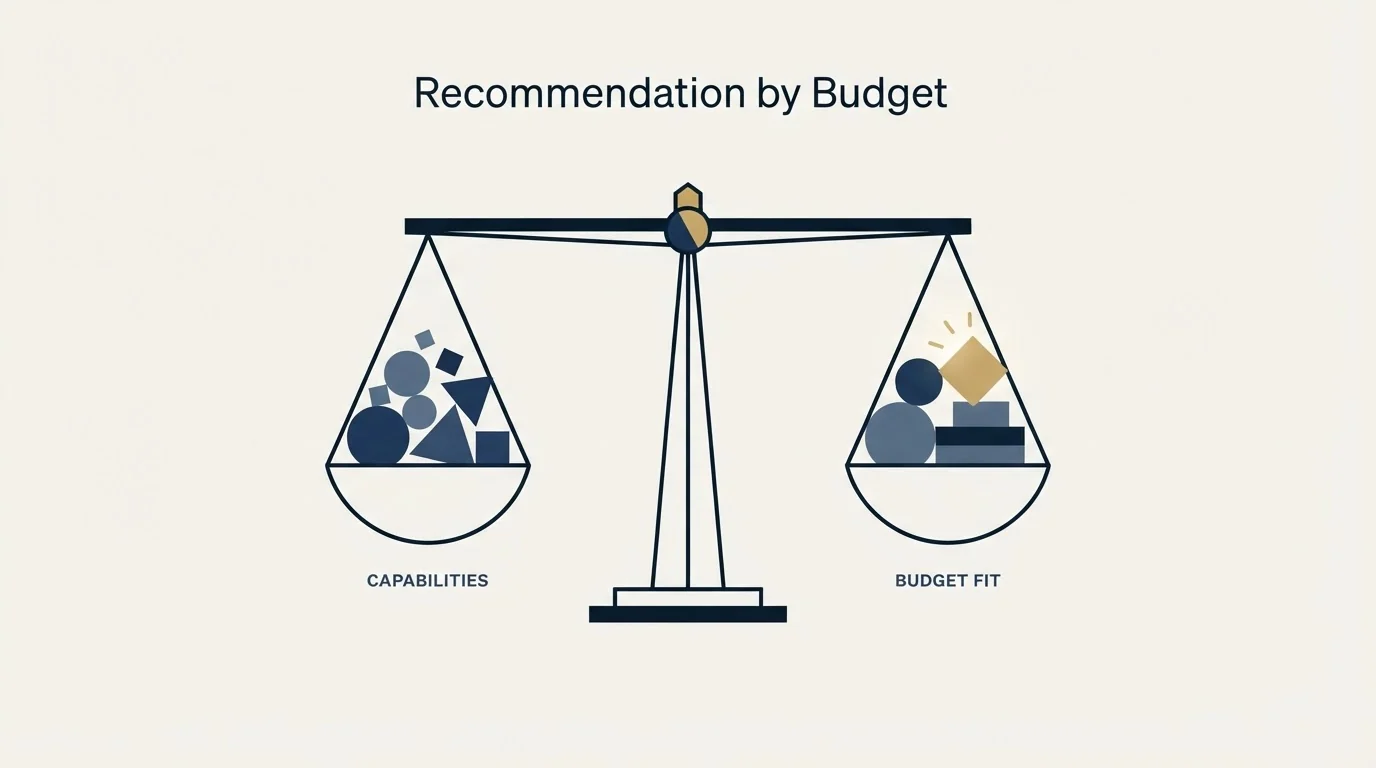 Section illustration: Recommendation by Budget