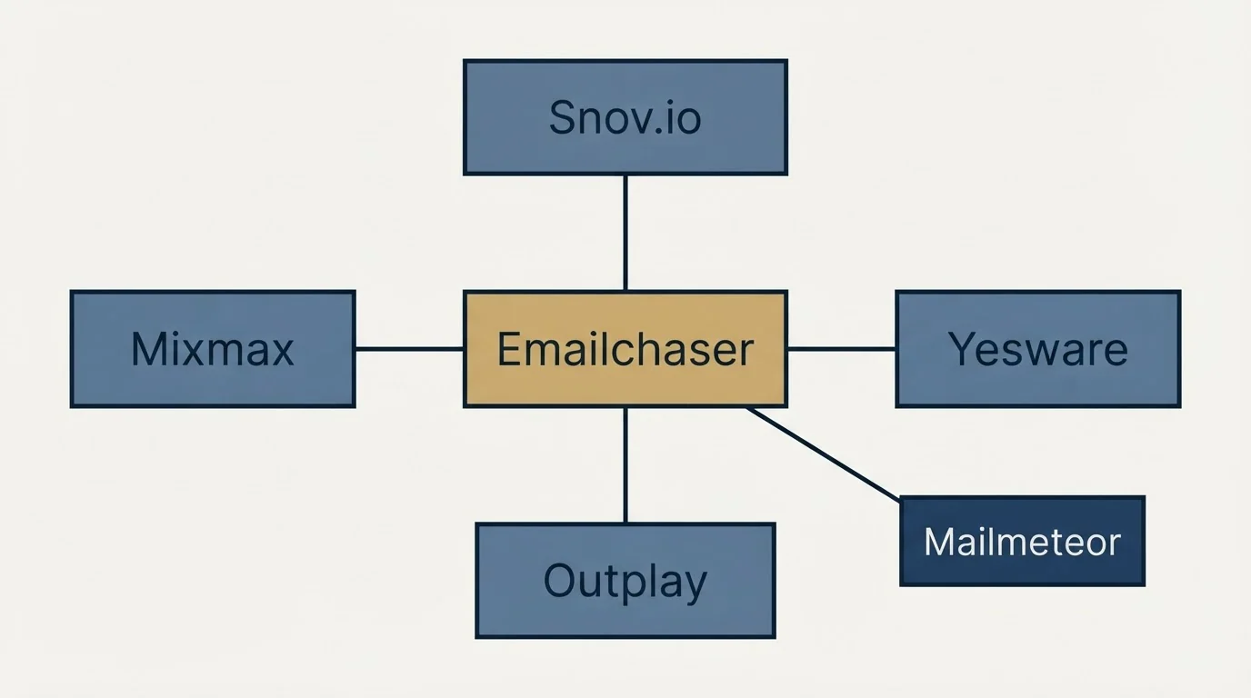 Schematic: Final Recommendation (Emailchaser, Snov.io, Mixmax, Outplay)
