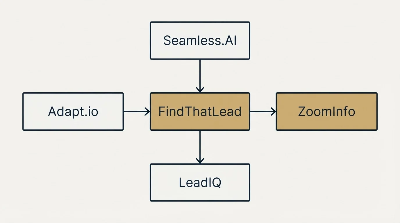 Schematic: Final Recommendation (FindThatLead, Seamless.AI, UpLead, Adapt.io)