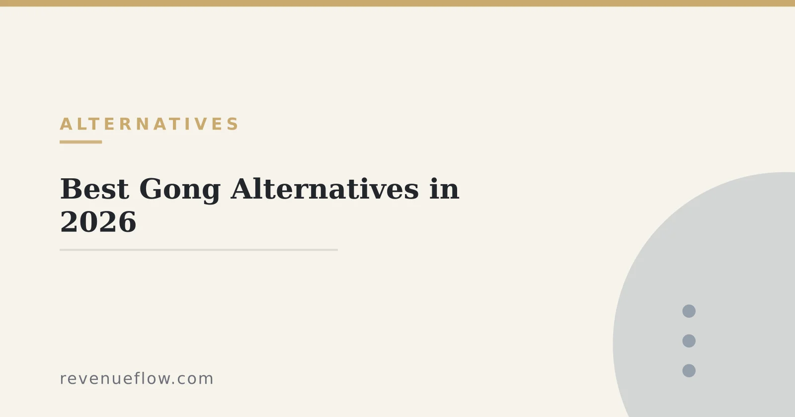Branded cover: Best Gong Alternatives in 2026