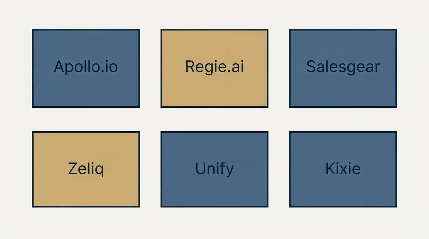 Schematic: Final Recommendation (Apollo.io, Regie.ai, Salesgear, Zeliq)