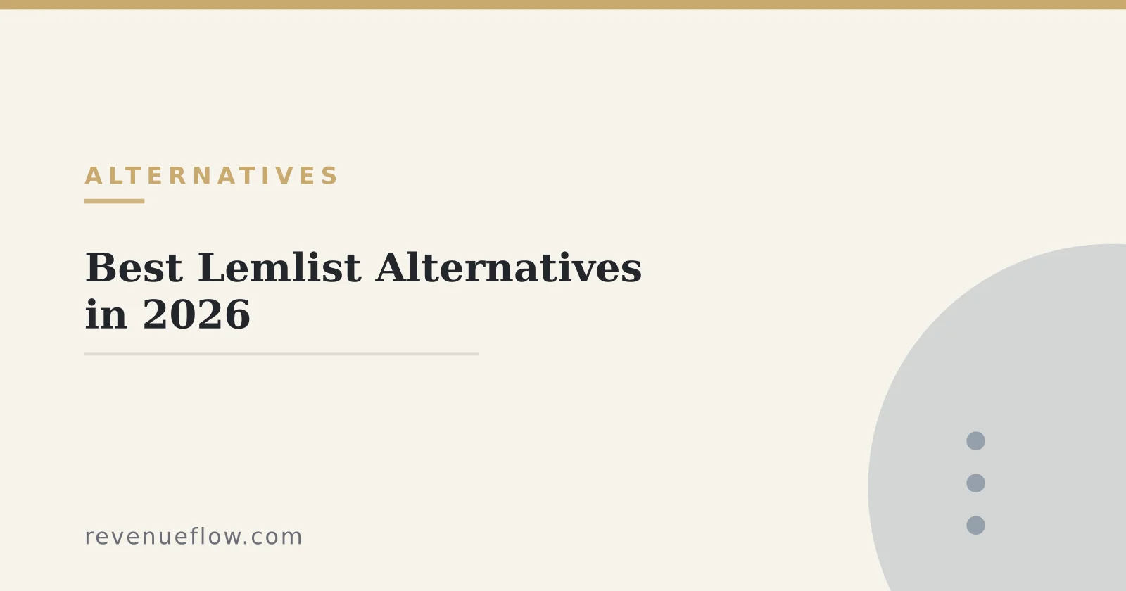 Branded cover: Best Lemlist Alternatives in 2026
