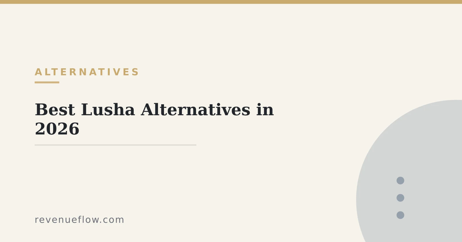 Branded cover: Best Lusha Alternatives in 2026