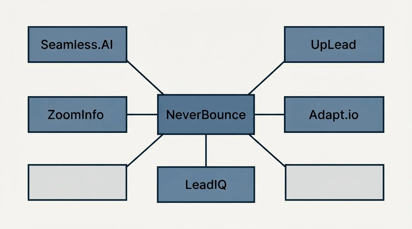 Schematic: Final Recommendation (NeverBounce, Seamless.AI, UpLead, Adapt.io)