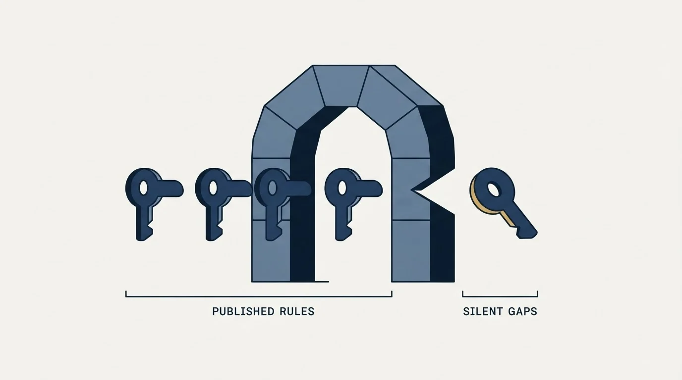 Section illustration: The platform rules the vendors publish, and the one they
