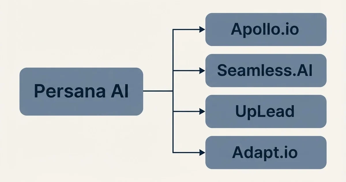 Alternatives grid: alternatives to Persana AI (Apollo.io, Seamless.AI, UpLead, Adapt.io)